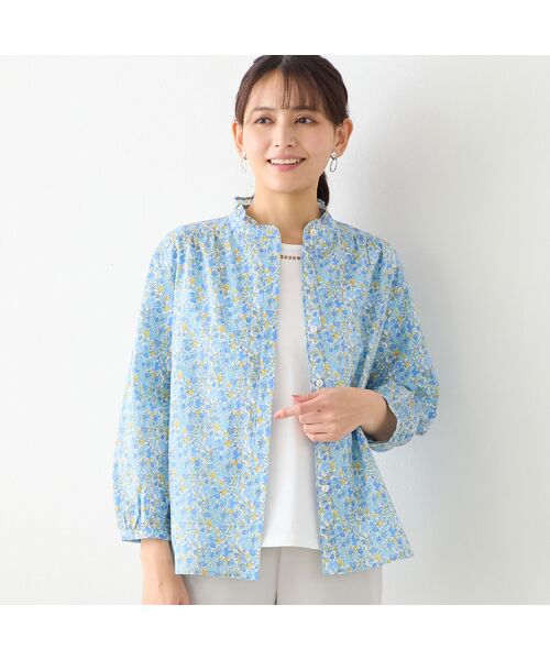 LOBJIE / ロブジェ シャツ・ブラウス | 【洗える・綿100%】リバティプリント パフスリーブシャツ | 詳細14