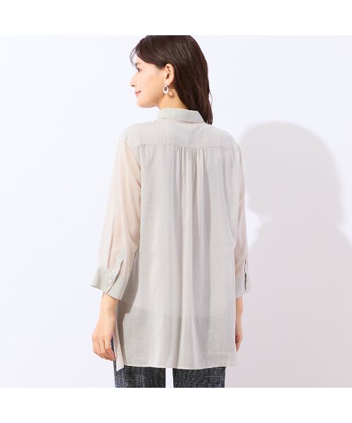 LOBJIE / ロブジェ シャツ・ブラウス | 【定番人気・洗える】シャンブレーシアーシャツ | 詳細2