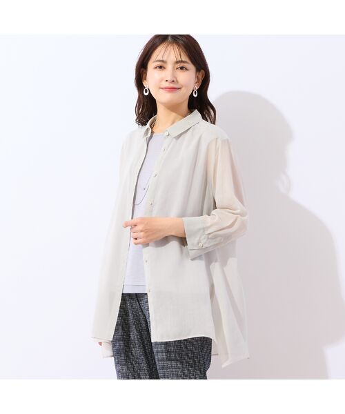LOBJIE / ロブジェ シャツ・ブラウス | 【定番人気・洗える】シャンブレーシアーシャツ | 詳細5