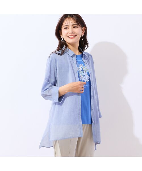 LOBJIE / ロブジェ シャツ・ブラウス | 【定番人気・洗える】シャンブレーシアーシャツ | 詳細13