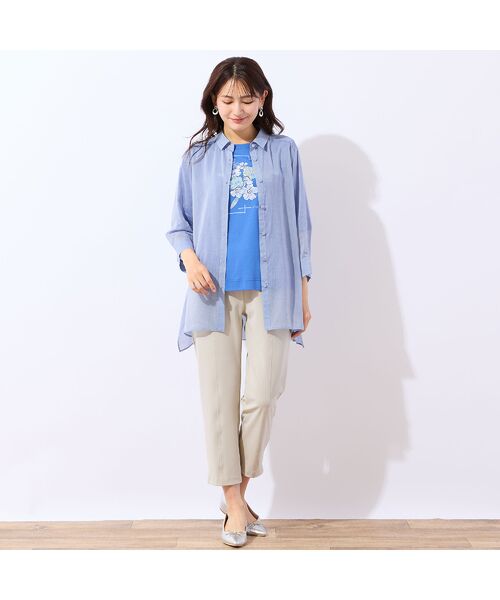 LOBJIE / ロブジェ シャツ・ブラウス | 【定番人気・洗える】シャンブレーシアーシャツ | 詳細15