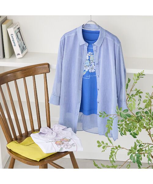 LOBJIE / ロブジェ シャツ・ブラウス | 【定番人気・洗える】シャンブレーシアーシャツ | 詳細17