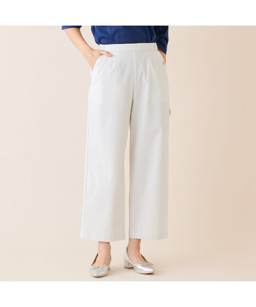 LOBJIE / ロブジェ その他パンツ | 【洗える・S~LLサイズ】ピケストレッチセミワイドパンツ | 詳細1