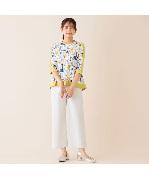 LOBJIE / ロブジェ その他パンツ | 【洗える・S~LLサイズ】ピケストレッチセミワイドパンツ | 詳細3