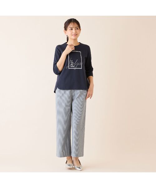 LOBJIE / ロブジェ その他パンツ | 【洗える・S~LLサイズ】ピケストレッチセミワイドパンツ | 詳細15