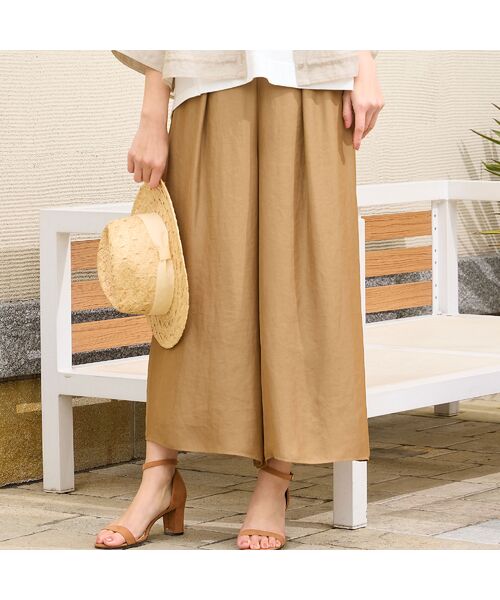 LOBJIE / ロブジェ その他パンツ | 【洗える】スカート風フレアパンツ（ブラウン）