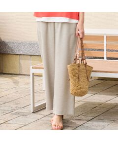 LOBJIE / ロブジェ その他パンツ | 【洗える・吸水速乾・接触冷感】オックスストレッチワイドパンツ