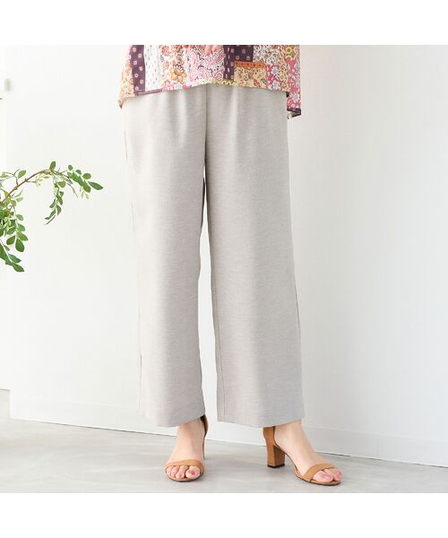 LOBJIE / ロブジェ その他パンツ | 【洗える・吸水速乾・接触冷感】オックスストレッチワイドパンツ | 詳細10