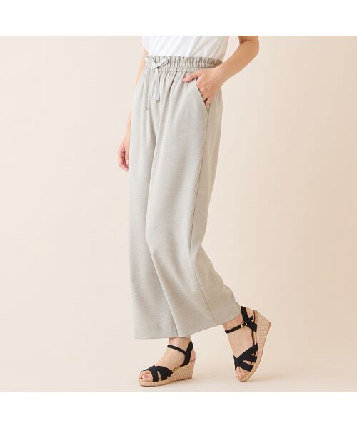 LOBJIE / ロブジェ その他パンツ | 【洗える・吸水速乾・接触冷感】オックスストレッチワイドパンツ | 詳細3