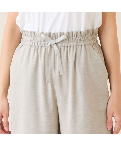 LOBJIE / ロブジェ その他パンツ | 【洗える・吸水速乾・接触冷感】オックスストレッチワイドパンツ | 詳細4