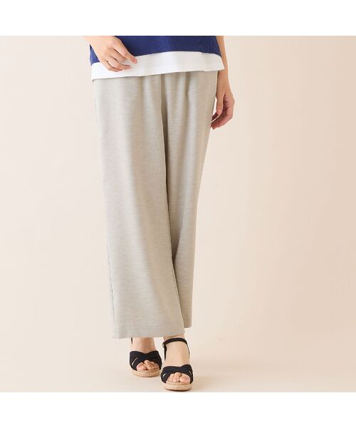 LOBJIE / ロブジェ その他パンツ | 【洗える・吸水速乾・接触冷感】オックスストレッチワイドパンツ | 詳細5