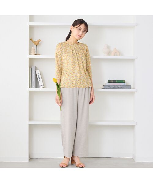 LOBJIE / ロブジェ その他パンツ | 【洗える・吸水速乾・接触冷感】オックスストレッチワイドパンツ | 詳細8