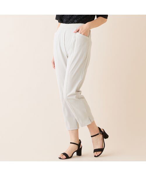LOBJIE / ロブジェ ショート・ハーフ・半端丈パンツ | 【洗える・接触冷感・UVカット・S~LLサイズ展開】ドライタッチクロップドパンツ | 詳細1