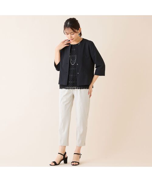 LOBJIE / ロブジェ ショート・ハーフ・半端丈パンツ | 【洗える・接触冷感・UVカット・S~LLサイズ展開】ドライタッチクロップドパンツ | 詳細5