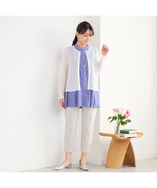 LOBJIE / ロブジェ ショート・ハーフ・半端丈パンツ | 【洗える・接触冷感・UVカット・S~LLサイズ展開】ドライタッチクロップドパンツ | 詳細6