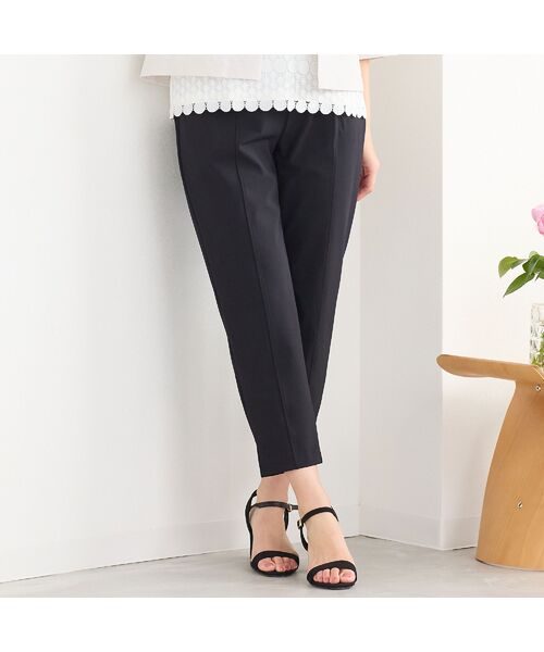 LOBJIE / ロブジェ ショート・ハーフ・半端丈パンツ | 【洗える・接触冷感・UVカット・S~LLサイズ展開】ドライタッチクロップドパンツ | 詳細9