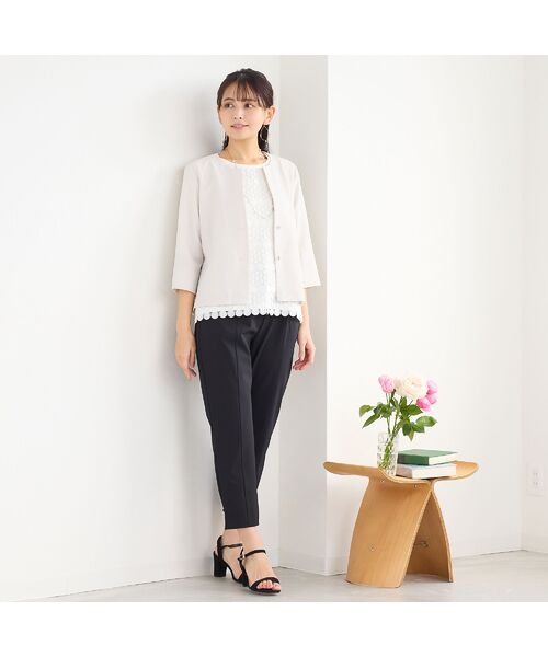 LOBJIE / ロブジェ ショート・ハーフ・半端丈パンツ | 【洗える・接触冷感・UVカット・S~LLサイズ展開】ドライタッチクロップドパンツ | 詳細11