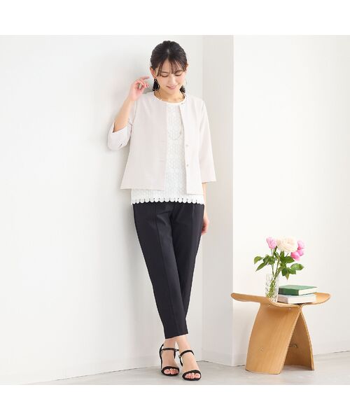 LOBJIE / ロブジェ ショート・ハーフ・半端丈パンツ | 【洗える・接触冷感・UVカット・S~LLサイズ展開】ドライタッチクロップドパンツ | 詳細12