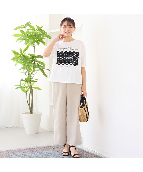 LOBJIE / ロブジェ その他パンツ | 【洗える・セットアップ可】イージーワイドパンツ | 詳細9