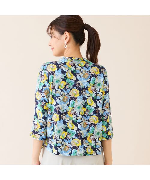 LOBJIE / ロブジェ カットソー | 【洗える・日本製・綿100%】エレガンスフラワーコットンTシャツ | 詳細6