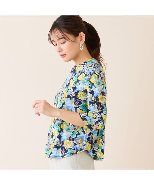 LOBJIE / ロブジェ カットソー | 【洗える・日本製・綿100%】エレガンスフラワーコットンTシャツ | 詳細7