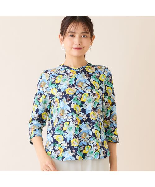 LOBJIE / ロブジェ カットソー | 【洗える・日本製・綿100%】エレガンスフラワーコットンTシャツ | 詳細8