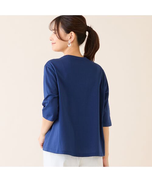 LOBJIE / ロブジェ カットソー | 【洗える・綿100%・日本製】モチーフ刺繍Tシャツ | 詳細1