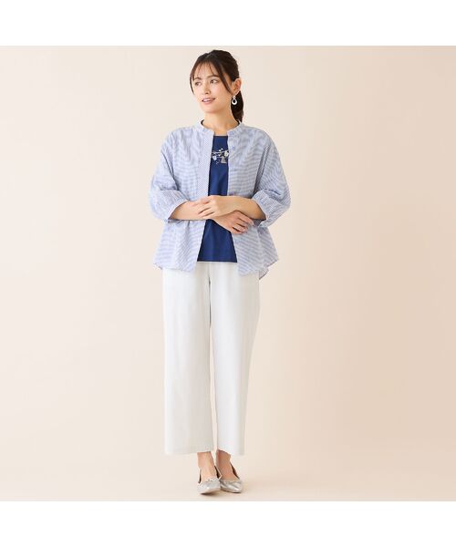 LOBJIE / ロブジェ カットソー | 【洗える・綿100%・日本製】モチーフ刺繍Tシャツ | 詳細10