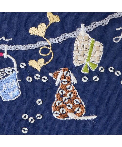 LOBJIE / ロブジェ カットソー | 【洗える・綿100%・日本製】モチーフ刺繍Tシャツ | 詳細5