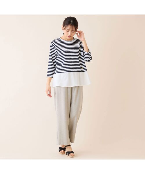 LOBJIE / ロブジェ カットソー | 【洗える・日本製】レイヤード風プルオーバー | 詳細4