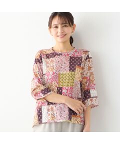 LOBJIE / ロブジェ カットソー | 【洗える・日本製】プロヴァンス柄チュールプルオーバー