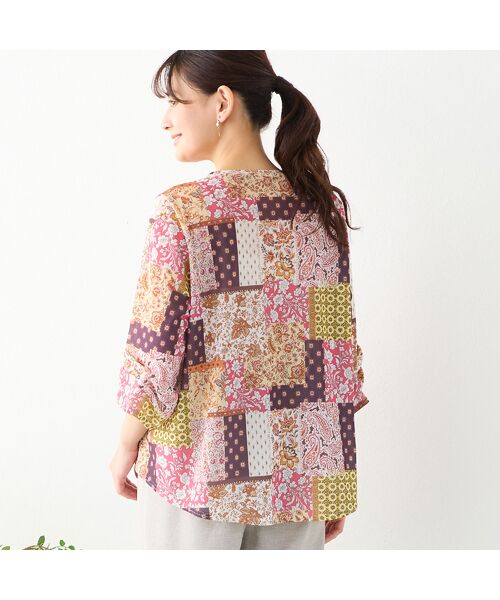 LOBJIE / ロブジェ カットソー | 【洗える・日本製】プロヴァンス柄チュールプルオーバー | 詳細1