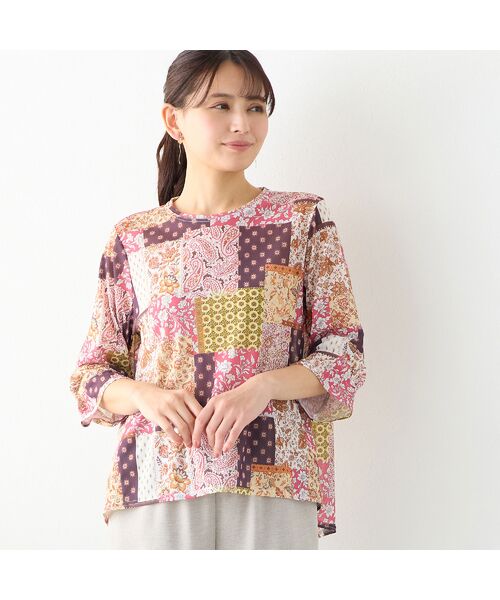 LOBJIE / ロブジェ カットソー | 【洗える・日本製】プロヴァンス柄チュールプルオーバー | 詳細2