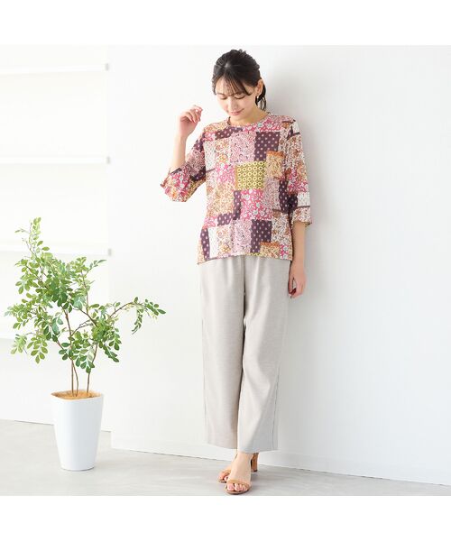 LOBJIE / ロブジェ カットソー | 【洗える・日本製】プロヴァンス柄チュールプルオーバー | 詳細4