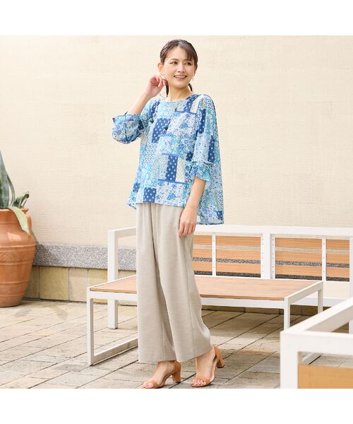 LOBJIE / ロブジェ カットソー | 【洗える・日本製】プロヴァンス柄チュールプルオーバー | 詳細9