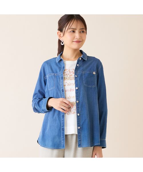 LOBJIE / ロブジェ カットソー | 【洗える・綿100%・日本製】ペイズリーフレーム柄Tシャツ | 詳細5