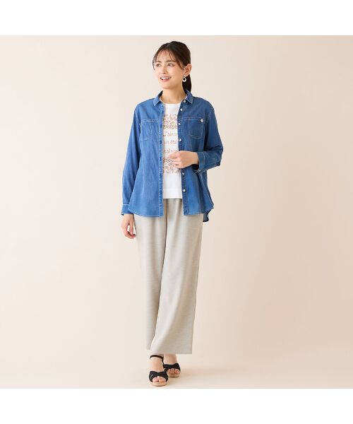 LOBJIE / ロブジェ カットソー | 【洗える・綿100%・日本製】ペイズリーフレーム柄Tシャツ | 詳細6