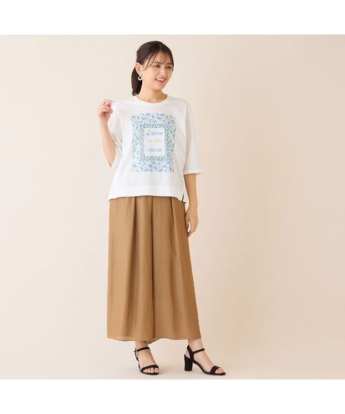 LOBJIE / ロブジェ カットソー | 【洗える・綿100%・日本製】ペイズリーフレーム柄Tシャツ | 詳細12