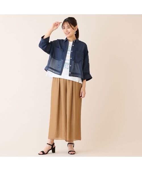 LOBJIE / ロブジェ カットソー | 【洗える・綿100%・日本製】ペイズリーフレーム柄Tシャツ | 詳細16