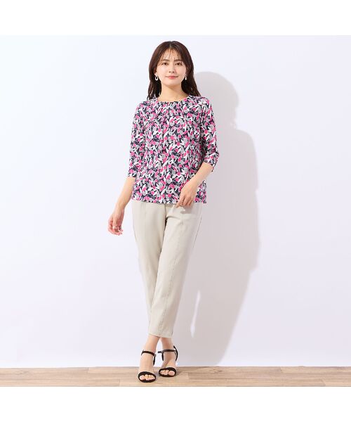 LOBJIE / ロブジェ カットソー | 【洗える・日本製】幾何フラワーカットソー | 詳細4