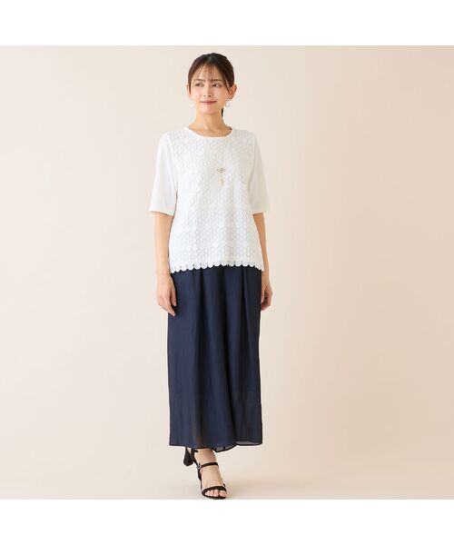 LOBJIE / ロブジェ カットソー | 【洗える・アンサンブル可】サークルレースカットソー | 詳細4