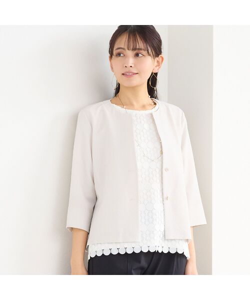 LOBJIE / ロブジェ カットソー | 【洗える・アンサンブル可】サークルレースカットソー | 詳細6