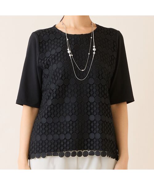 LOBJIE / ロブジェ カットソー | 【洗える・アンサンブル可】サークルレースカットソー | 詳細9