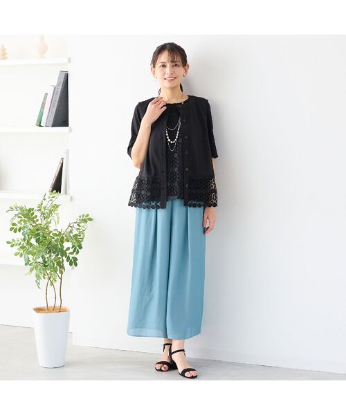 LOBJIE / ロブジェ カットソー | 【洗える・アンサンブル可】サークルレースカットソー | 詳細16