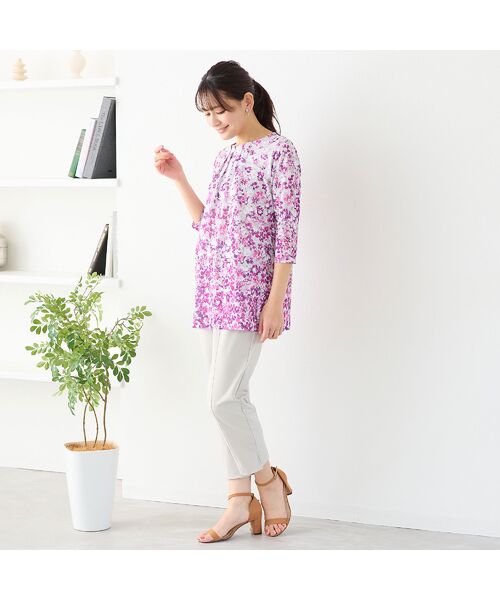 LOBJIE / ロブジェ カットソー | 【洗える・日本製】フラワーガーデンチュニック | 詳細5