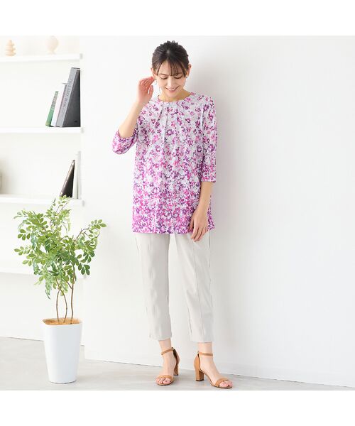 LOBJIE / ロブジェ カットソー | 【洗える・日本製】フラワーガーデンチュニック | 詳細6