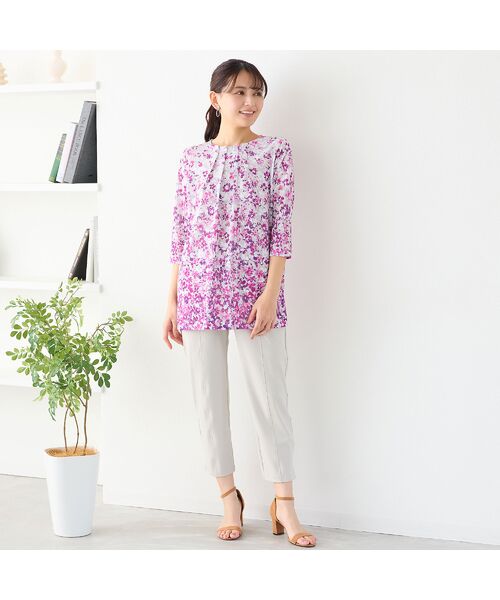 LOBJIE / ロブジェ カットソー | 【洗える・日本製】フラワーガーデンチュニック | 詳細7