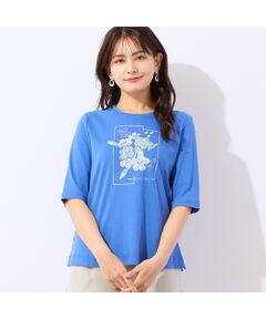 LOBJIE / ロブジェ カットソー | 【洗える・綿100%】アップリケTシャツ