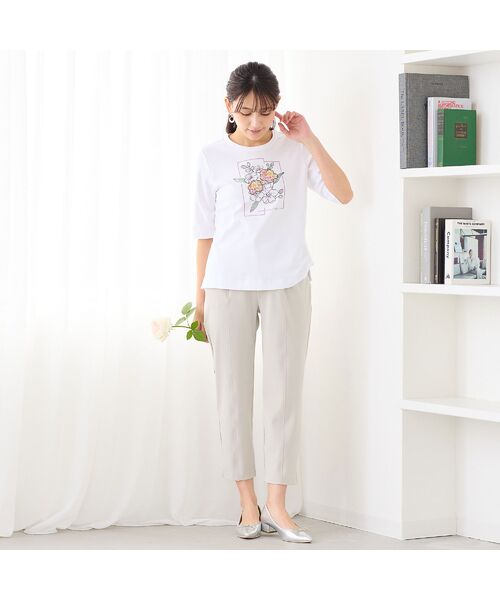 LOBJIE / ロブジェ カットソー | 【洗える・綿100%】アップリケTシャツ | 詳細4