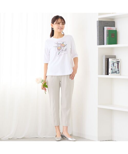 LOBJIE / ロブジェ カットソー | 【洗える・綿100%】アップリケTシャツ | 詳細5